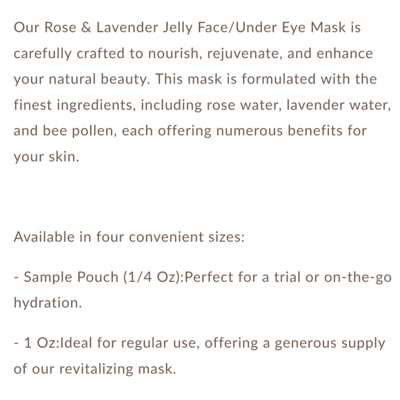 🆕🌹🪻All Natural Rose & Lavender Jelly Face Mask - Picture 2 of 2